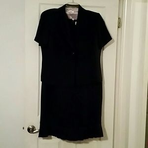 Danny & Nicole dress w/jacket blk pin stripe sz 16